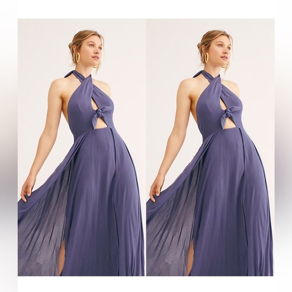 FREE PEOPLE Womens Twisted Front Halter Endless Summer Maxi Dress Size XS - Picture 8 of 9